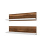 Hanah Home Estantería de Pared Escandinava Nogal y Blanco (2 piezas)